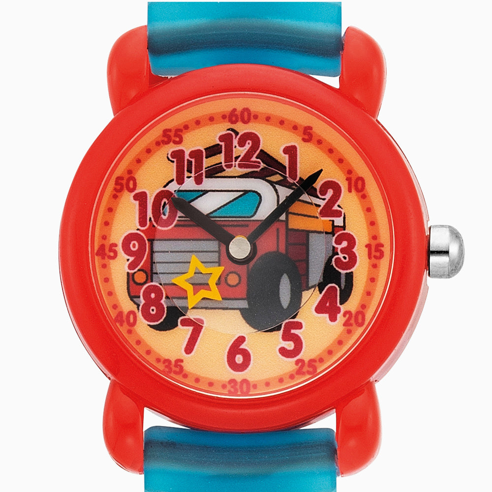 Engelsrufer children's watch fire brigade multicolored for boys including pencil case